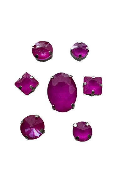 kalben accessories حجر زينة ذو ظهر مسطح ومخالب 7 قطع