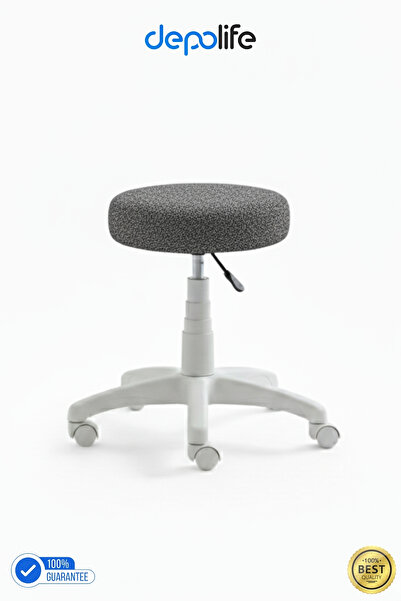 Depolife Tedy Yükseklik Ayarlı Ergonomik Ofis Kasiyer Sekreter Makyaj Tekerle...