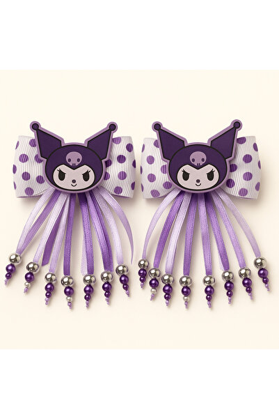 ESİLA KİDS إكسسوار شعر للفتيات مكون من قطعتين بنمط كورومي وشريط منقط