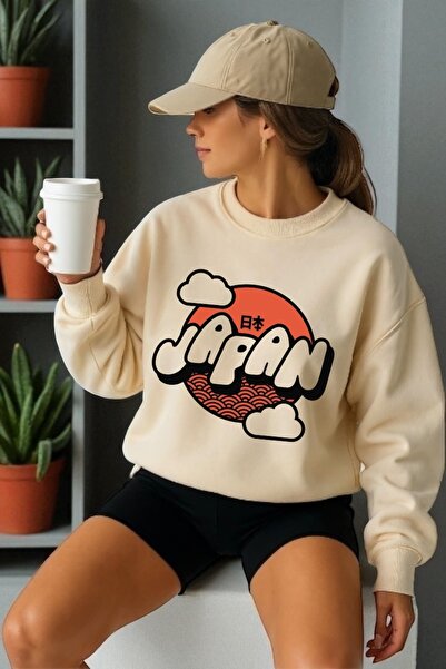 ArtYus Tricou unisex cu mânecă lungă Japan Transfer cu imprimeu guler rotund ...