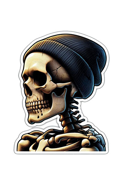 MegaSticker ملصق هيكل عظمي بيريلي للسيارة، والدراجة النارية، والخوذة، والكمبي...