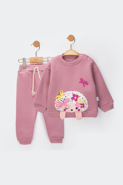 baby flamindo طقم أطفال مكون من 3 خيوط مطبوع عليه طائر العقعق الفضي