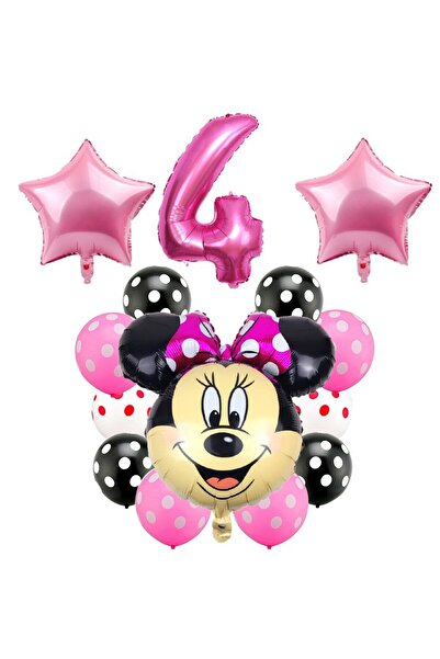 Baloane Vesele Set Aniversar Minnie Mouse 4 ANI SET252-4