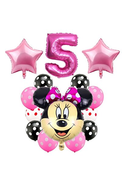 Baloane Vesele Set Aniversar Minnie Mouse 5 ANI SET252-5