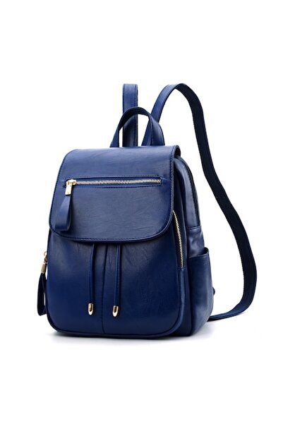 OEM - Leather Backpack Bag, Aria, Blue