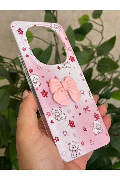 Hatreds Xiaomi Redmi Note 14 Pro 5G Kılıf Fiyonk Kurdele Tasarımlı Desenli Ka...