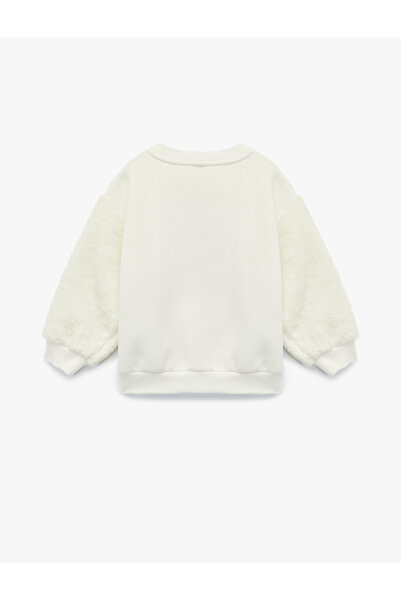 Koton Penguen Baskılı Uzun Kollu Bisiklet Yaka Pamuklu Sweatshirt