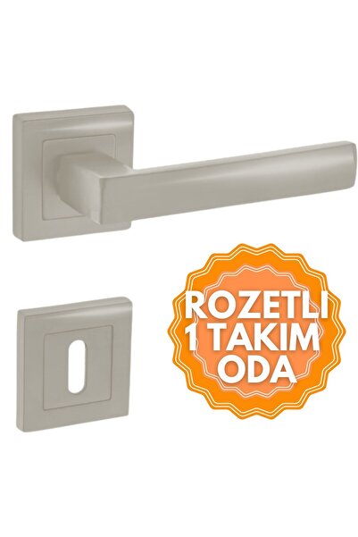 KOÇSAN Lama Kare Rozetli Kapı Kolu Nikel - ODA