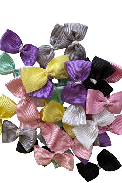 kalben accessories 30-Piece Grosgrain Mini Bows - Handmade Grosgrain Ribbon Bows (No Closure)
