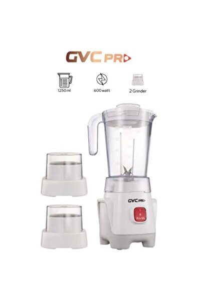 GVC PRO خلاط مع مطحنتين 3 في 1 - 600 واط - 1.25 لتر - أبيض - GVCBL-270
