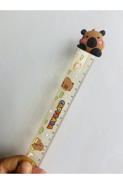 synshop Capybara Kapibara Figure Ruler 15 cm Stationery School Supplies 1 Piece