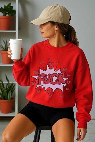 ArtYus Hanorac unisex cu mânecă lungă, cu imprimeu Fuck Transfer și guler tip...