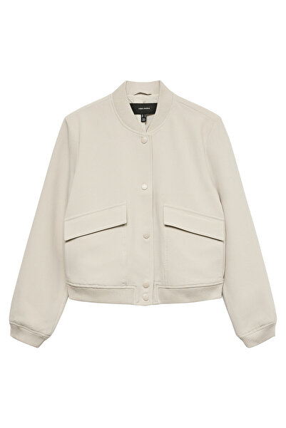 Vero Moda Γυναικείο Μπουφάν Bomber Μπεζ VERO MODA-10307303 ΑΣΗΜΙ ΕΠΕΝΔΥΣΗ