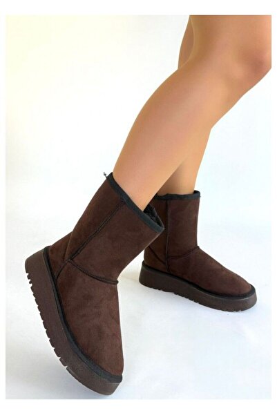 FRESCO SCARFS Μπότες καφέ σουέντ 265657
