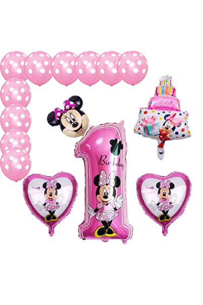 Baloane Vesele Minnie Balloon Set 1st Birthday SET251-5