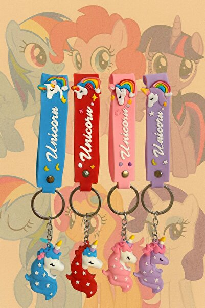 melmus مجموعة من 4 سلاسل مفاتيح من السيليكون بشخصيات كرتونية من بوني