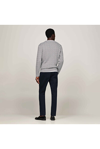 Tommy Hilfiger Erkek Gri Triko