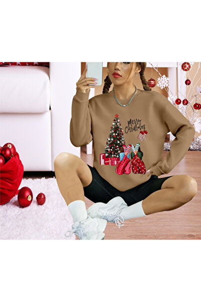 Adora Moda Дамска блуза от вискоза с дълъг ръкав и кръгло деколте