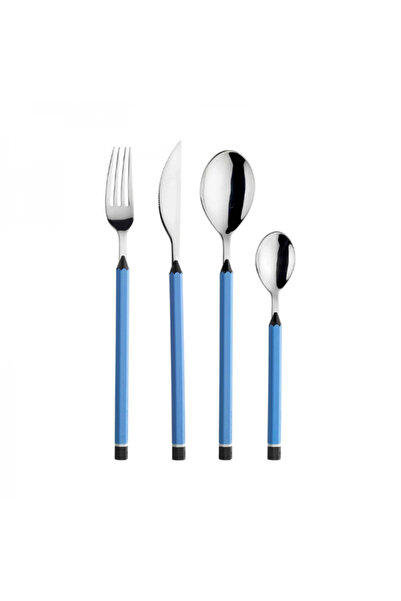 Pintinox Cutlery set, 24 pieces, Blue Pencils