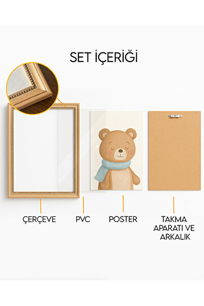 Kids Tinkerbell Vintage - Çerçeveli 5 Li Poster Seti