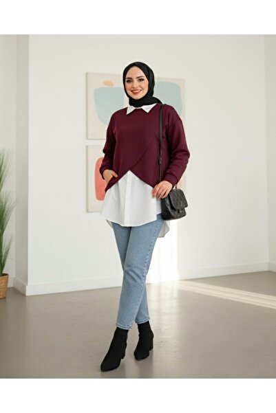 Modamorfo Сорочка з болеро - бордовий