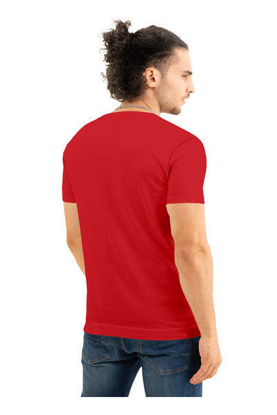 LAUREN SMITH Men’s Premium Textured Cotton Lycra Round Neck T-Shirt with High Definition Logo - Luxury Casual Tee