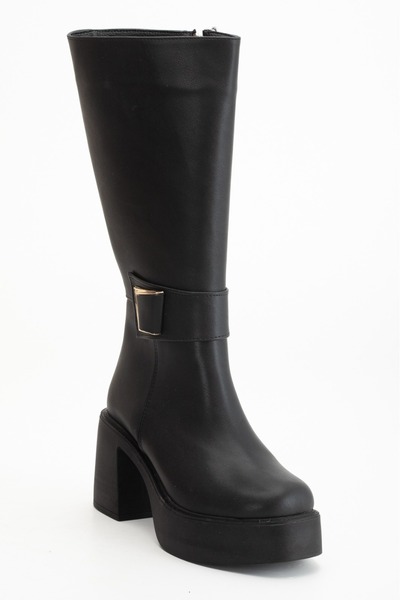 DYG STORE Women's Platform Buckle Boots