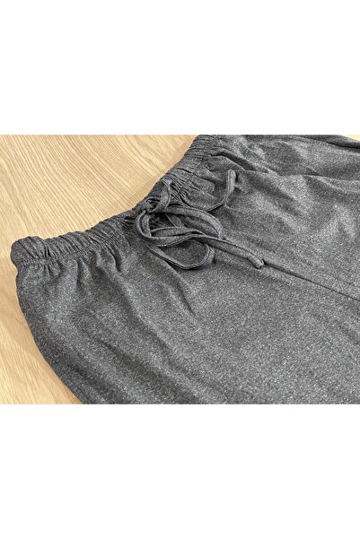 SOLOBUY Pyjamas Set Jersy Women's Long-Sleeved, Elastic Waist, Collar Round, Color Dark Grey