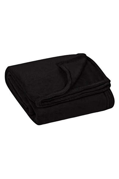 DavidaHome Black blanket, soft, velvety, 160 x 130 cm