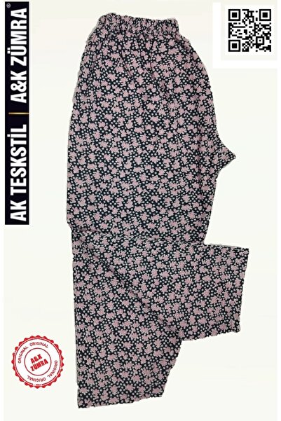 A&K ZÜMRA Mother Model Winter Patterned Pajama Bottoms Plus Size