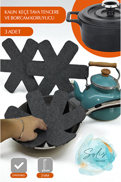 SOLIS DESIGN Tava Çizdirmez – Tencere – Borcam Çizilme Önleyici Koruma Pedi |...
