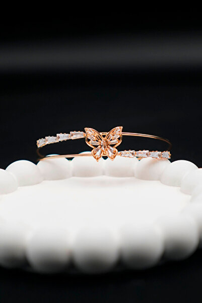 TREND COLLECTİON Zirkon Taşlı Kelebek Kadın Bileklik (Ayarlanabilir)