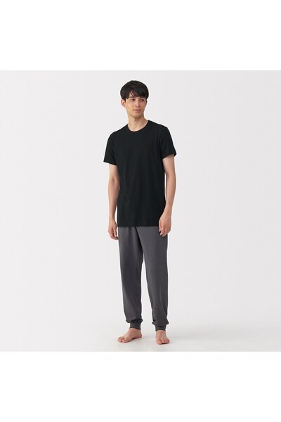 Muji Side Seamless Cotton Crew Neck Short Sleeve T-Shirt
