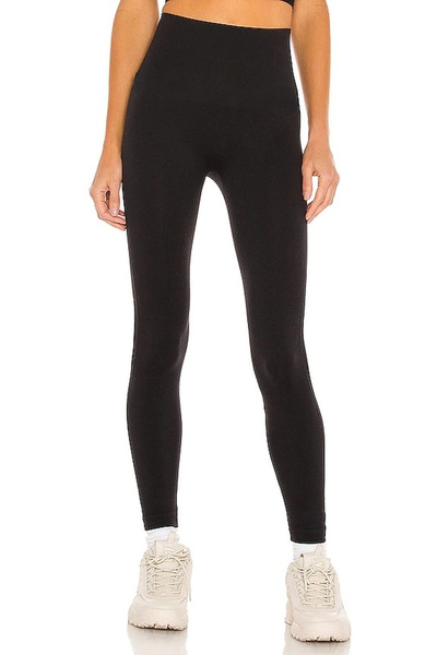 MetuCA Ženske crne sportske i ležerne leggins od likre i svilenog džerseja sa...