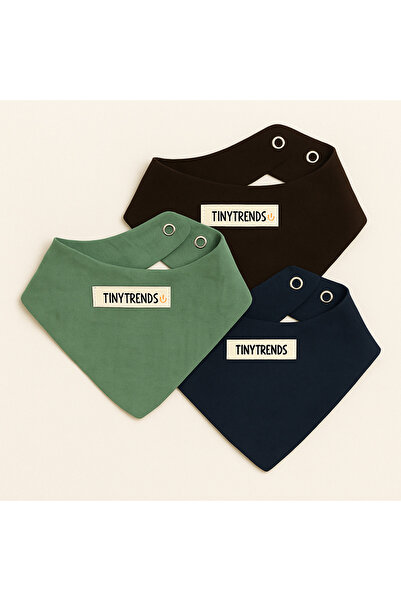 tinytrends وشاح أطفال من القطن 100% مكون من 3 قطع من الموسلين مع أزرار قابلة ...