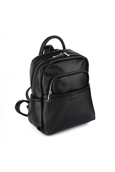 AZZURA Rucsac Harlow, 100% piele, negru