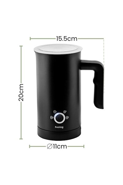 Huslog Spumator electric de lapte 500W, 240ml, 4 moduri pentru spumă caldă/re...