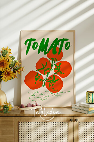 tablodea Tomato Yazılı Domates Temalı Mutfak Tablo su, Mutfak Kafe Restoran Pinterest Tarzı Duvar Dekoru