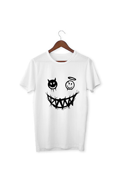 ALPŞAN TİCARET Tricou cu față zâmbitoare Tricou cu zâmbet Unisex Copii și adulți