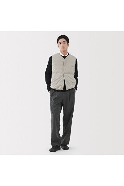 Muji Light Weight Down Pocketable Collarless Vest