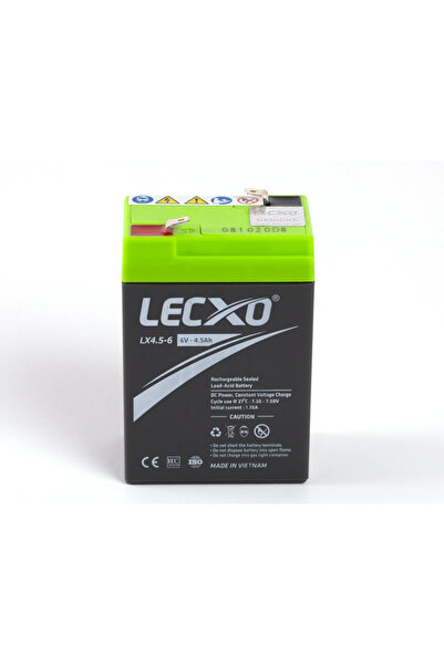 Lecxo بطارية حمض الرصاص المختومة 6 فولت 4.5 أمبير/ساعة (VRLA AGM) - طاقة موثوقة لمصابيح الطوارئ والألعاب