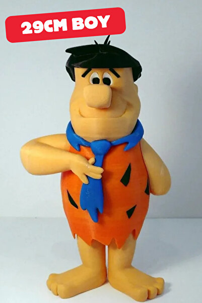 Genç 3D Fred Flintstone Figürü 29 cm – Dekoratif Çakmaktaşlar Koleksiyon Heykelcik