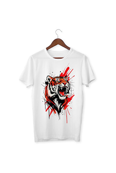 ALPŞAN TİCARET Tiger Printed T-Shirt Unisex Kids and Adults