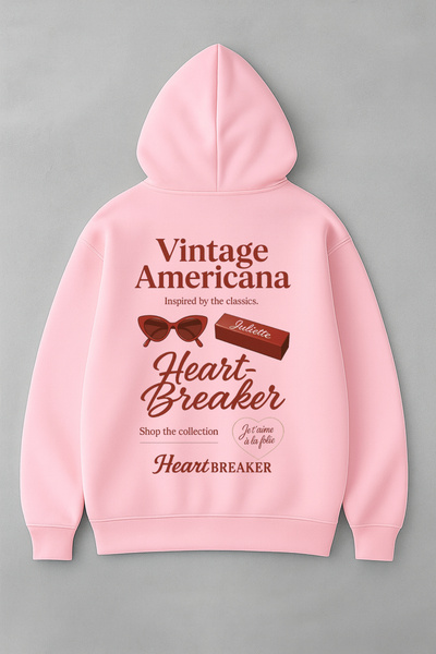 LORVEX Vintage Americana Digitalna štampa Oversize kroj Ženska majica