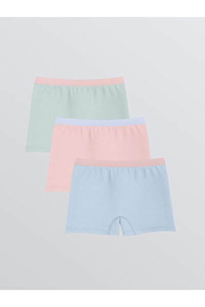 LC Waikiki Boxer pentru fete Blue Basic, pachet de 3