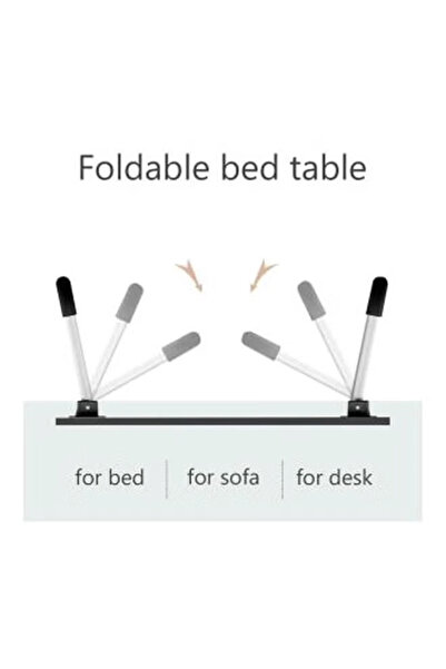 Golden Bark Foldable Wooden Laptop Table with Device Holder and Cup Slot - Multi-Purpose Portable Desk