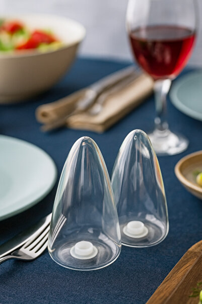 BLUE SİDE 2 Li Cam Pinterest Stil Tuzluk Biberlik Sofra Mutfak Tuzluk