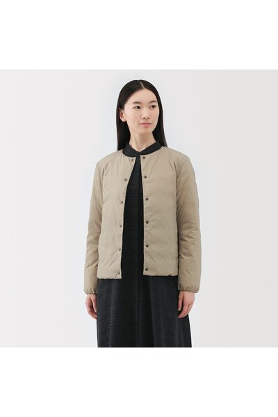 Muji سترة خفيفة الوزن قابلة للحمل بدون ياقة