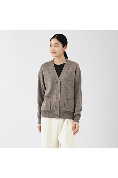 Muji Washable Mid-Gauge V Neck Cardigan