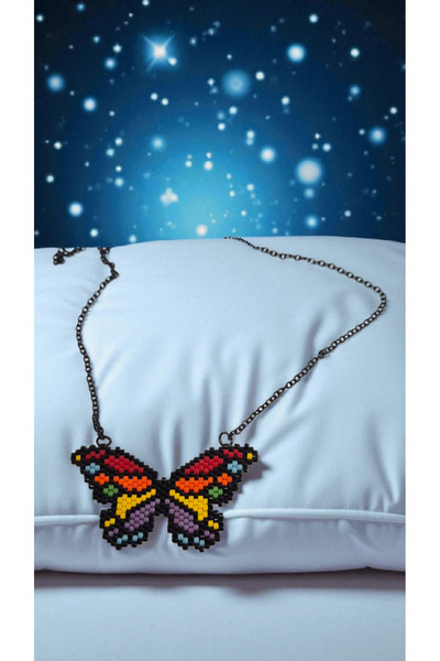 SEARD Miyuki Beads Handmade Colorful Butterfly Necklace